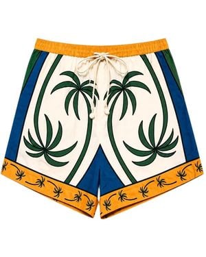 FARM Rio Tropical Graphic Drawstring Pockets Shorts - White