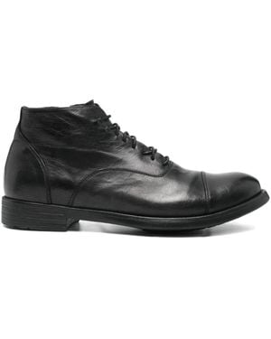 Officine Creative Lace-Up Zip-Detail Boots - Black