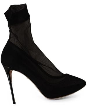 Dolce & Gabbana Mesh Pointed-Toe Court Shoes - Black