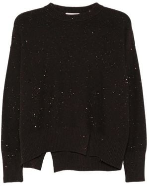 Antonelli Pull À Sequins Et Fente Latérale - Black