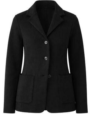 Patrick Assaraf Front-Pocket Button Blazer - Black