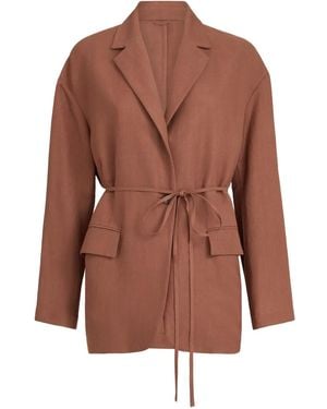 Brunello Cucinelli Twill Tie Blazer - Brown