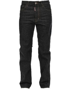 DSquared² Embroidered Regular-Fit Jeans - Black