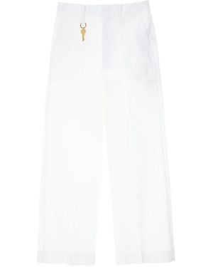 Carven Wide Straight-Leg Pants - White