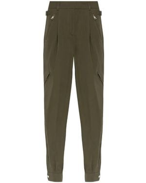 Givenchy Zip-Pocket Pleated Trousers - Green