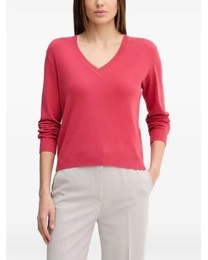 Benetton V-Neck Sweater - Red