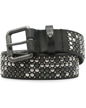 HTC Nest Studded Leather Belt - Black