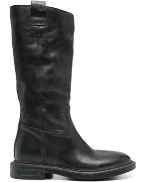 Moma Leather Boots - Black