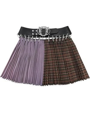 Chopova Lowena Mini Carabiner Skirt - Purple