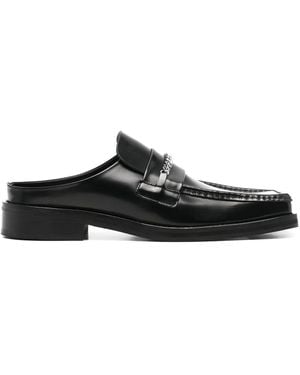 Martine Rose Mules mit eckiger Kappe - Schwarz