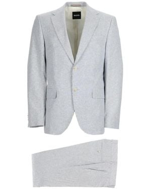 BOSS Two-Piece Regular-Fit Suit - Gray