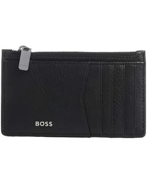 BOSS Tarjetero con cremallera - Negro