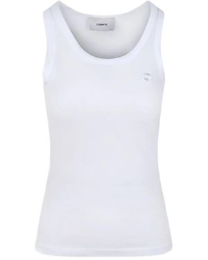 Coperni Scoop-Neck Logo Tank Top - White