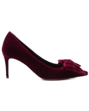 Roberto Festa Flowy Bow-Detail Court Shoes - Purple