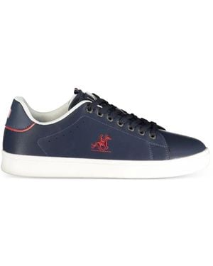 U.S. Grand Sneakers Mit Logo-Stickerei - Blau