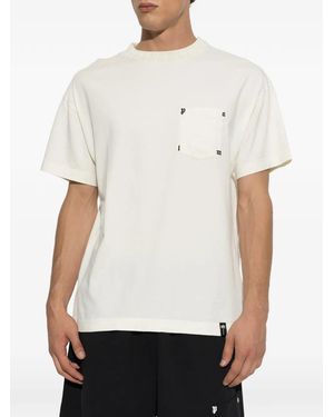 Palm Angels Logo-Print Pocket T-Shirt - White