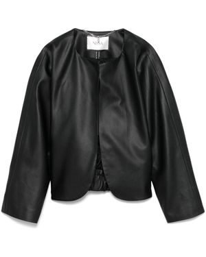 Nissa Faux-Leather Jacket - Black