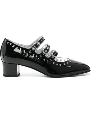 CAREL PARIS 40Mm Eyelet-Detail Court Shoes - Black