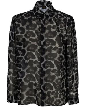 Tessitura Leopard-Print Shirt - Black