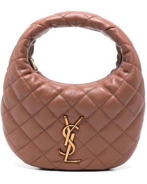 Saint Laurent Borsa A Spalla Icarino Trapuntata - Marrone