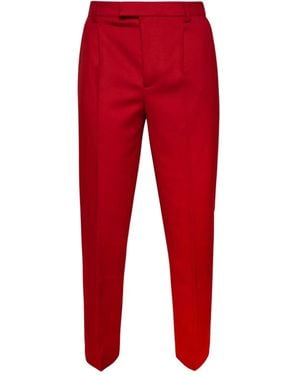 VTMNTS Pleated-Front Wool Pants - Red