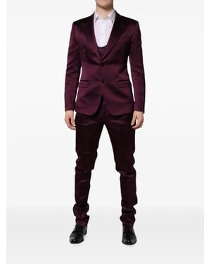 Dolce & Gabbana Single-Breasted Suit - Red