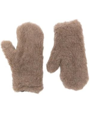 Max Mara Teddy Mitts - White