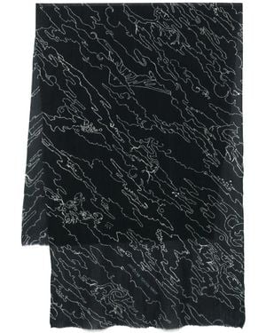 Maharishi Maha Basquiat Pashmina スカーフ - ブラック