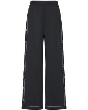 Rosetta Getty Weite Hose Mit Druckknöpfen - Blau