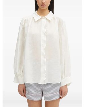 Samsøe & Samsøe Ruffled Collared Shirt - White