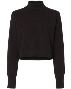 SABLYN Cropped-Rollkragenpullover - Schwarz