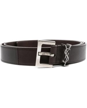 Saint Laurent Cassandre レザーベルト - ホワイト