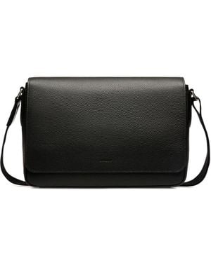 Bally Cadin Leather Messenger Bag - Black