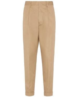 DSquared² One Pleat Cotton Pant - Natural
