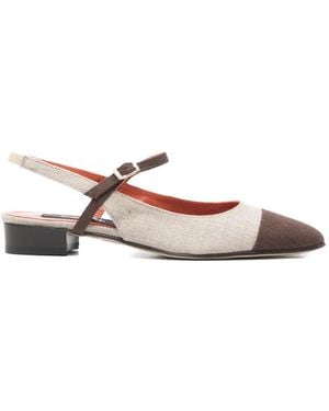 CAREL PARIS Oceano Cap-Toe Flat Court Shoes - White
