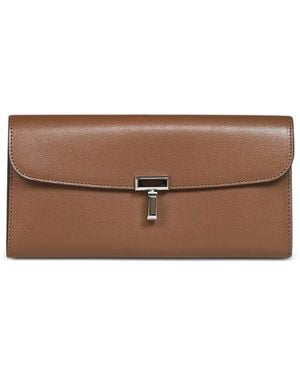 TOTEME T-Lock Leather Wallet - Brown