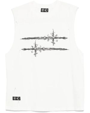 THUG CLUB Débardeur Cross T - Blanc
