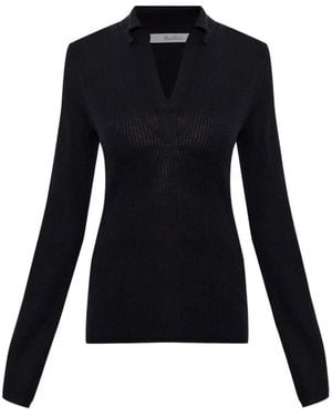 Max Mara Ribbed-Knit Gergo Jumper - Black
