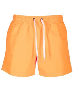 Sundek Logo-Patch Swim Shorts - Orange