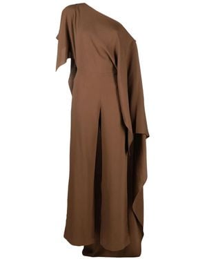 Taller Marmo Jerry Draped Jumpsuit - Women's - Acetate/viscose - Brown