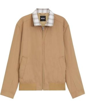BOSS Chaqueta Bómber A Cuadros - Neutro