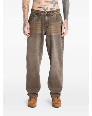 Dime Relaxed Wide-Leg Pants - Brown