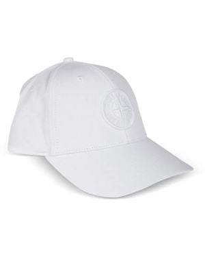 Stone Island Honkbalpet Met Print - Wit