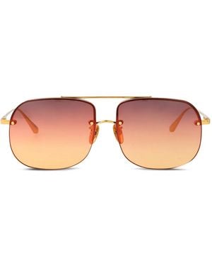 Linda Farrow Seren Titanium Sunglasses - Pink