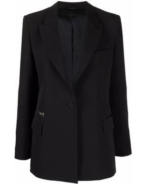 Philipp Plein Logo Patch Tailored Blazer - Black