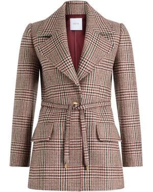 Patou Geruite Blazer Met Riem - Bruin