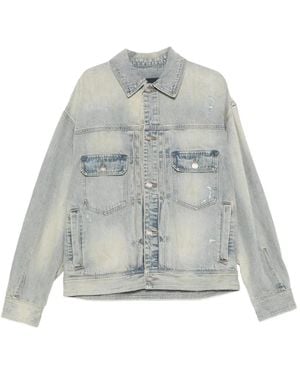 Juun.J Chaqueta Vaquera Con Efecto Envejecido - Gris