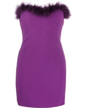 Amen Minikleid Mit Federn - Lila