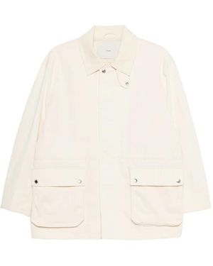 DUNST Flap-Pocket Collared Jacket - White