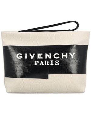 Givenchy Logo-Tape Clutch Bag - Black